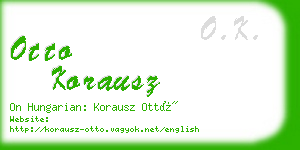 otto korausz business card